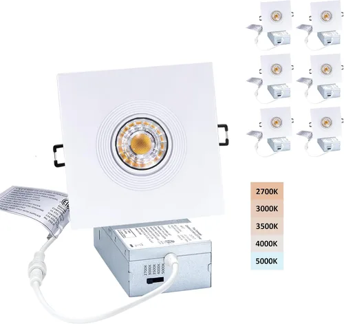 Miniatura 10 de POPANU Foco giratorio de cardán empotrado sin canless de 5 CCT de 3 pulgadas, lámpara de techo de globo ocular de 3 pulgadas, luces empotrables