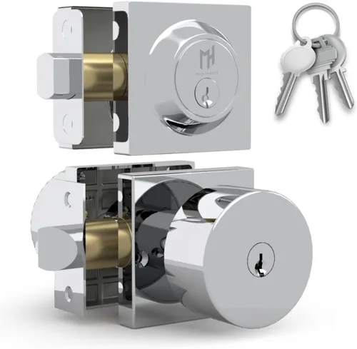 Miniatura 21 de Mega Handles SUANA - Pomo de puerta de privacidad para pasillo, armario y baño, perillas de puerta reversibles de diseño resistente, se adapta a