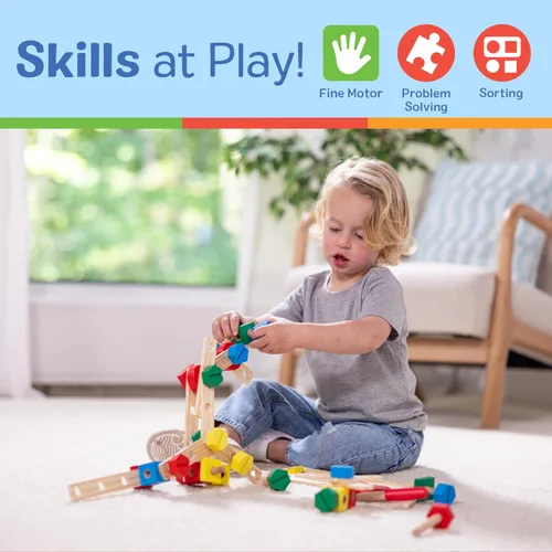 Miniatura 5 de Kit de construcción de madera Melissa & Doug en una caja (48 unidades)