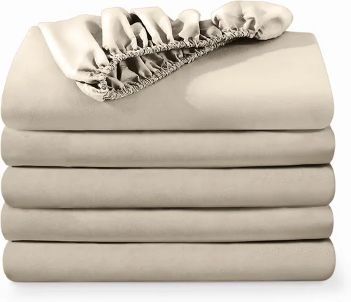Miniatura 16 de Bare Home - Paquete de 2 sábanas bajeras tamaño King de microfibra ultrasuave 1800, resistente a las arrugas, bolsillo profundo (tamaño King, blanco)