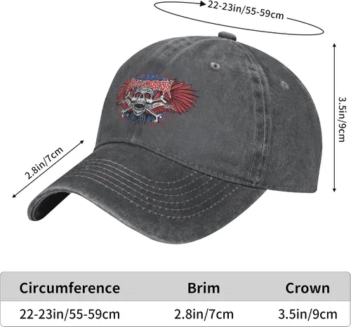 Miniatura 8 de of Hell Skull with Angel Gorra de béisbol unisex para adultos, lavada, ajustable, para actividades de cuatro estaciones, para todo entrenamiento
