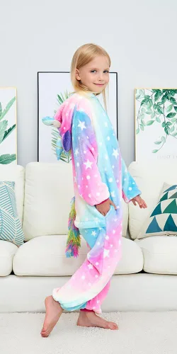 Miniatura 2 de Pijama de unicornio unisex para niños, enteritos para disfraz, Halloween