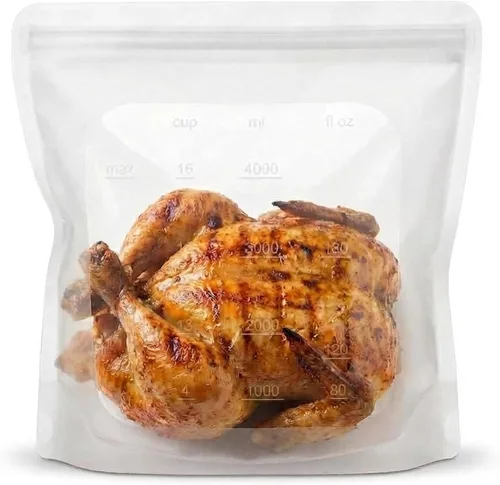 Miniatura 13 de Albino Monkey Bolsa de almacenamiento de alimentos de silicona reutilizable XXL de 1 galón (135 onzas), bolsa hermética a prueba de fugas