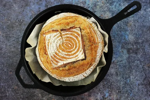 Miniatura 3 de Sartén de hierro fundido (extra profundo) – 10.25 pulgadas con tapa de sartén, sartenes + fundas de soporte de mango de silicona – Utensilios