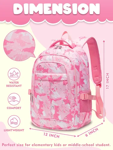 Miniatura 25 de BLUEFAIRY - Mochilas para niños y niñas, escuela primaria, jardín de niños