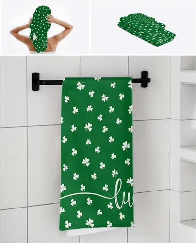 Miniatura 7 de Clover Bath Towels for Bathroom Set - Luxury Microfiber Towels Gifts for Women,Quick Dry Beach Kitchen Hand Hair Face Yoga Workout Gym Towel and
