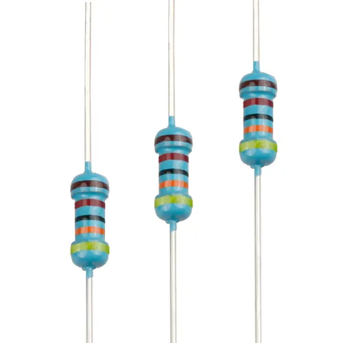 Miniatura 7 de 100pcs 1 ohm Resistor 1/4w (0.25 W) Resistencia fija de película metálica de tolerancia ±1%, múltiples valores de resistencia opcional