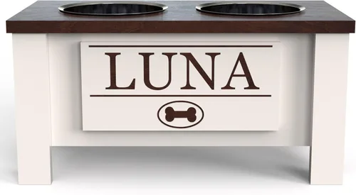 Miniatura 40 de GrooveThis Woodshop Soporte Personalizado de Cuenco Elevado para Perros de Tamaño Grande, Mediano, Pequeño y Extra Pequeño - Cuencos de Acero Negro