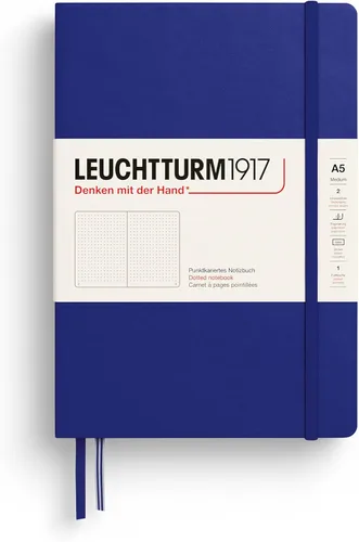 Miniatura 13 de LEUCHTTURM1917 - Cuaderno de tapa dura mediano A5 con 251 páginas numeradas para escritura y diario (verde menta, con puntos)