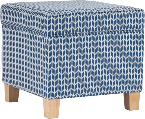 Miniatura 21 de Homepop Decoración del hogar K7342-F2067 Otomana clásica cuadrada de almacenamiento con tapa desmontable Otomana con almacenamiento para sala
