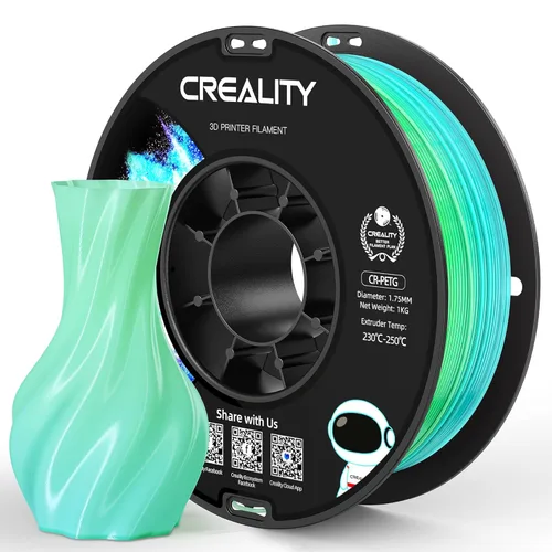 Miniatura 30 de Filamento PETG oficial para impresora 3D Creality de 0.069 in, 2.2 lbs, alta precisión, fuerte dureza, inodoro, mejor flujo, impresión 3D resistente