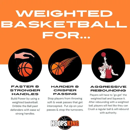 Miniatura 6 de HOOPSKING Baloncesto con peso con video de entrenamiento en línea, 28."5-2.75 libras, 29.5" - 3 libras Hombres 29.5 3lbs