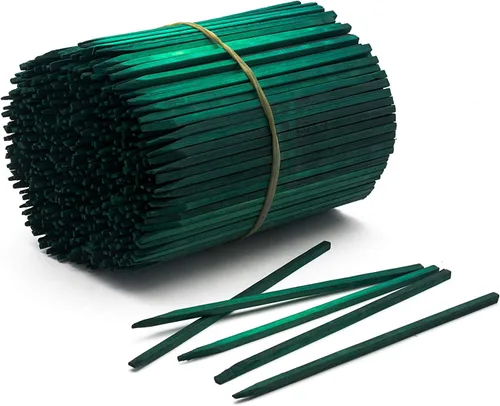 Miniatura 9 de Royal Imports Estaca para plantas de madera verde, púas florales, letreros de madera para jardín (aproximadamente 100 piezas) - 4 pulgadas