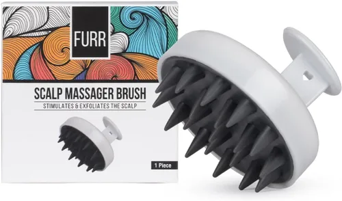 FURR Cepillo masajeador de cuero cabelludo | Masajeador de cuero cabelludo para el crecimiento del cabello | Masajeador de cabeza cuero cabelludo