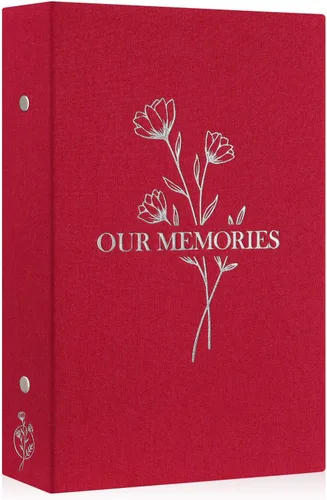 Miniatura 21 de Lanpn Álbumes de fotos pequeños de 4 x 6 pulgadas, 50 imágenes, paquete de 2 unidades, mini capacidad de lino Our Memories, juego de bolsillos