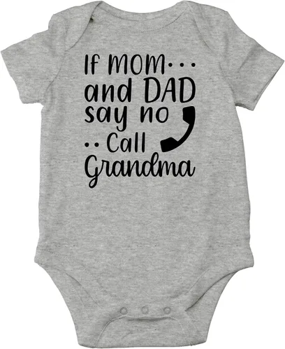 Miniatura 17 de CBTwear If Mom and Dad Say No Call Grandma - Ropa de bebé - Divertidos trajes para recién nacidos para niños y niñas