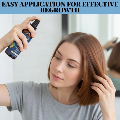 Miniatura 6 de Spray de minoxidil al 5% para hombres y mujeres, suero para el crecimiento del cabello con biotina para reducir la pérdida de cabello, estimular