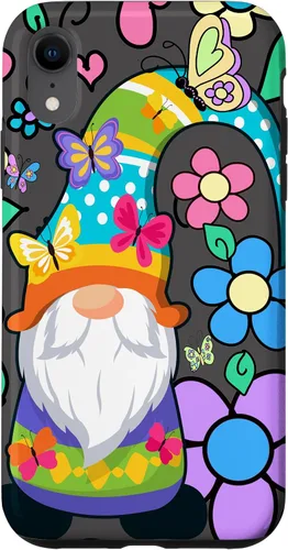 Miniatura 25 de Floral Daisy Flower Pattern with Butterflies Funny Gnome Case for iPhone 17