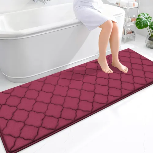 Miniatura 91 de OLANLY Alfombra de Baño de Espuma Viscoelástica de 24 x 16 pulgadas, Ultra Suave y Absorbente, Alfombras de Baño Antideslizantes, Cómodas, Lavables