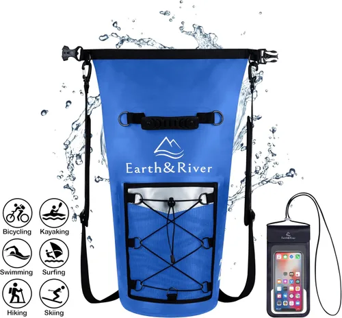 Miniatura 9 de EARTH&RIVER Mochila seca de alta calidad, extra gruesa, protección para todas las actividades acuáticas y campamentos, bolsa seca ligera flotante