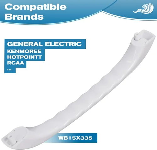 Miniatura 6 de Podoy, Manija de puerta de microondas WB15X335 de repuesto mejorada Compatible con microondas GE General Electric White Spacemaker XL, Distancia