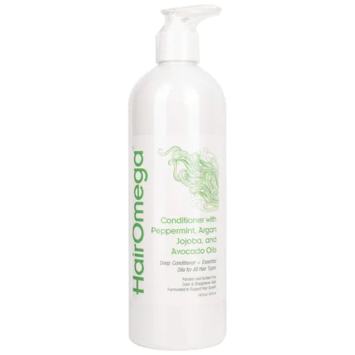 DrFormulas Acondicionador, 16 oz – HairOmega sin sulfato con acondicionador profundo argán marroquí, jojoba, aceites de aguacate para cabello fino,