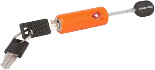 Miniatura 6 de Paquete de 4 cerraduras de equipaje aprobadas por la TSA con llaves para viajes, mini candado flexible ultra seguro y material de aleación de zinc