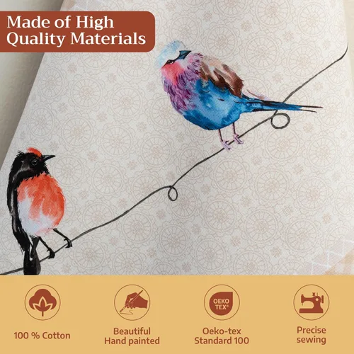 Miniatura 3 de Maison d' Hermine - Juego de 2 paños de cocina, multiusos, 100% de algodón, suave y absorbente, trapo de cocina, toalla de bar, Birdies On Wire