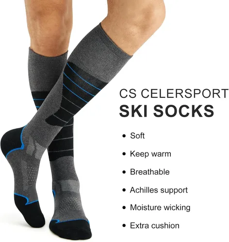 Miniatura 5 de CS CELERSPORT Paquete de 234 calcetines de esquí para hombres y mujeres para esquí, snowboard, calcetines de rendimiento de invierno