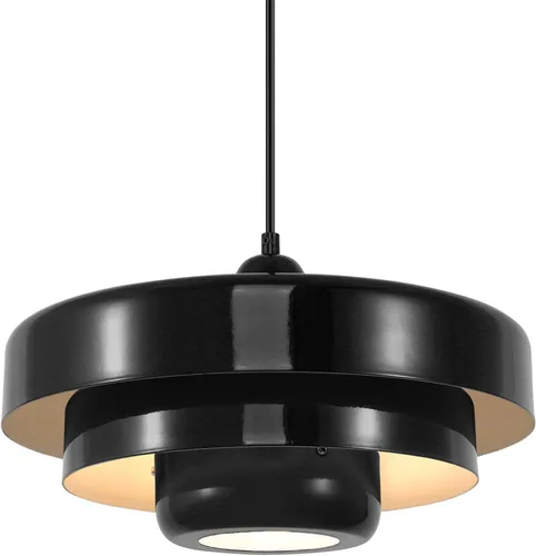 Lámpara colgante industrial de metal negro, lámpara colgante vintage para isla de cocina, lámpara colgante ajustable para techo, para isla de