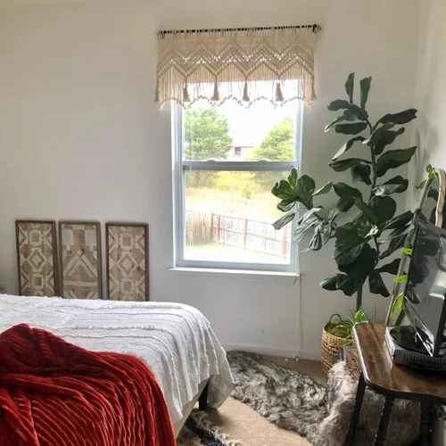 Miniatura 7 de Cortinas bohemias de macramé para ventanas, cenefa de macramé para dormitorio, sala de estar, decoración bohemia para colgar en la pared, 1 panel