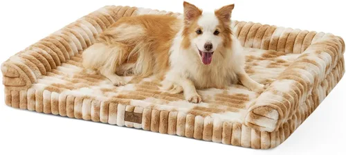 Miniatura 26 de COZY KISS Cama para perros pequeños de piel de conejo sintética, sofá ortopédico de espuma de 30 x 20 pulgadas con lados, funda extraíble lavable