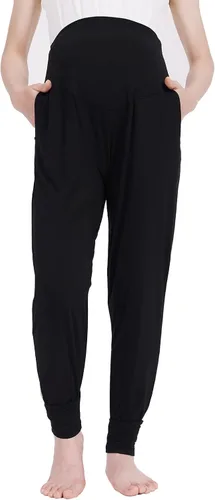 Miniatura 2 de Yawrut Pantalones de maternidad para mujer, elásticos, cómodos, casuales, con bolsillos