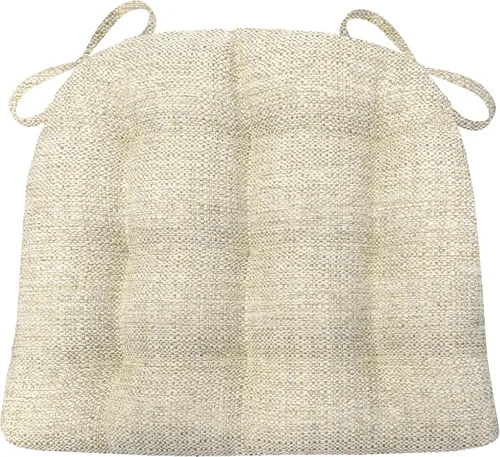 Miniatura 18 de Barnett Home Decor Cojines para silla de comedor Brisbane plateado gris con lazos - Tamaño mediano 16.5 x 18 Almohadilla para silla - Relleno