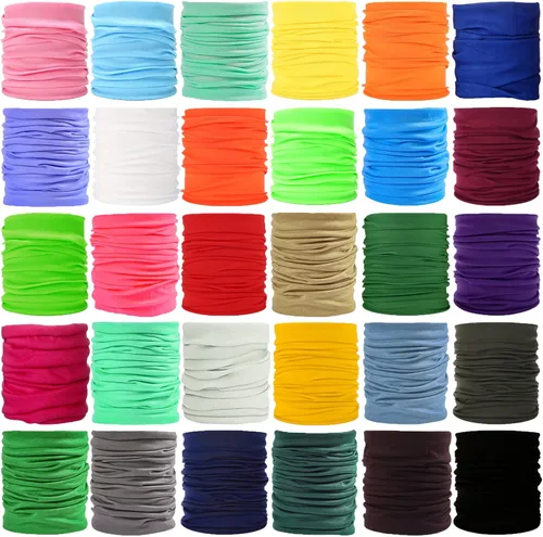 Miniatura 10 de 12-30 Piezas de Bufandas para el Cuello, Pañuelos para la Cabeza, Cubrecabezas, Pasamontañas, Máscaras Faciales, Bandanas Solares para Mujeres