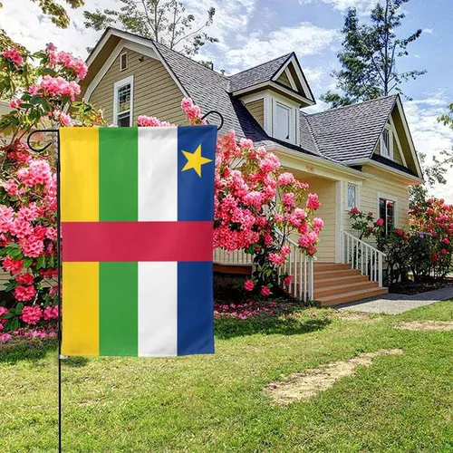 Miniatura 5 de Flag of the Central African Republic Garden Flag 12.5"x18" Inch Double Sided Garden Flags Home Lawn Outdoor Decor Flags Party Banner Welcome Flag