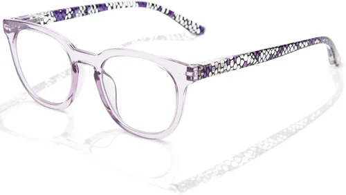 Miniatura 13 de LianSan Lentes de lectura para mujer - Elegantes lentes de lectura para computadora con bloqueo de luz azul y bisagra de resorte (leopardo, 1.0x)