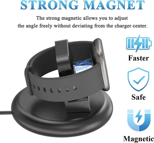 Miniatura 5 de Vancle Cargador para Fitbit Versa 4/3, base de carga antideslizante con cable USB de 4.4 pies para reloj inteligente Sense 2/Sense