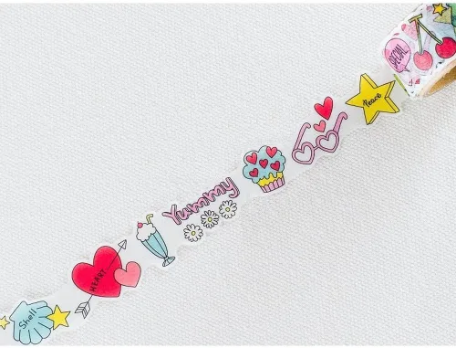Miniatura 2 de Mind Wave Papel de enmascarar japonés Washi Cinta troquelada/Teen Mind [ 93190 ]