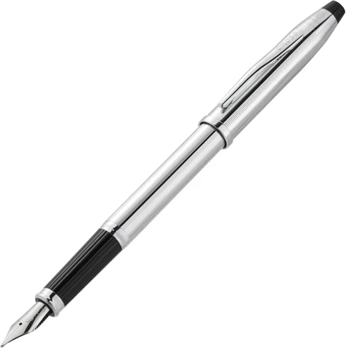 Cross Century II - Estilógrafo recargable presentado en una caja de regalo de lujo - Punta media, tinta negra, cromo brillante (Lustrous Chrome)