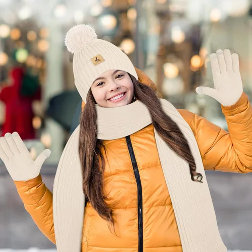 Miniatura 7 de Conjunto de guantes para pantalla táctil y gorro para exteriores