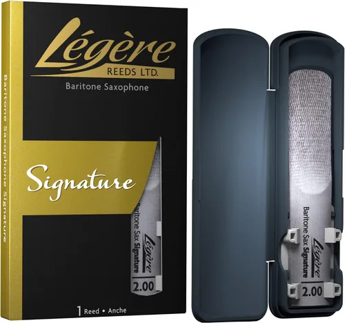 Cañas Légère - Caña de saxofón barítono, Signature, fuerza 2.00 (BSG2.00) - Caña sintética premium para instrumentos de viento-madera