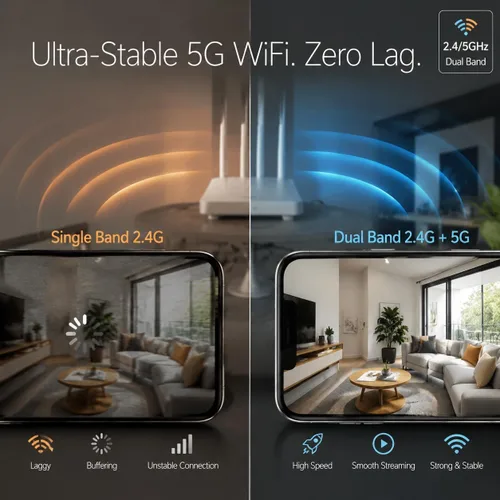 Miniatura 7 de Cámara de seguridad interior 2K 5G para el hogar, monitor de bebé AI sin suscripción con aplicación de teléfono y detección de llanto, cámara WiFi