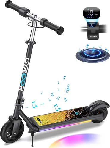 Miniatura 3 de Gyroor H30 Max Electric Scooter for Kids Ages 6-12, 150W Powerful Motor, Bluetooth Music, Dual Brake System, Adjustable Height and Speed, Best Gifts