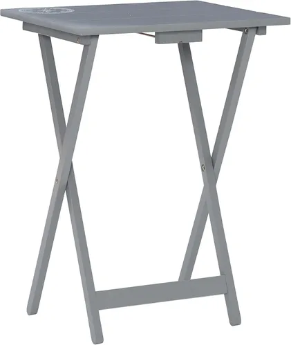 Miniatura 15 de Linon Decoración del hogar SAMM TV, juego de mesa de bandeja gris