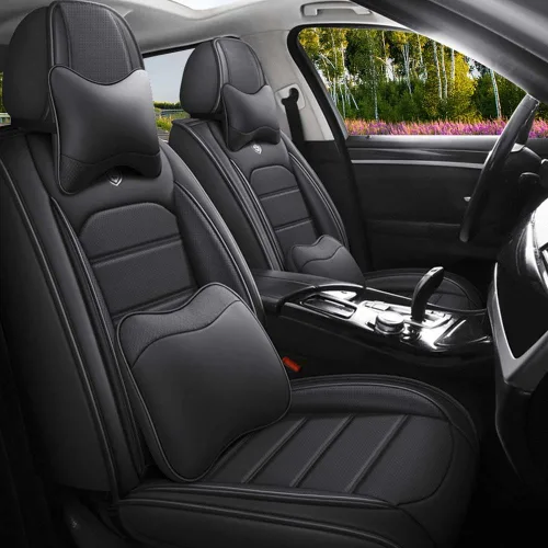 Miniatura 13 de Funda de asiento de cuero para Mercedes-Benz EQE 350 2022-2023, fundas de asiento suaves impermeables, accesorios interiores, fundas de asiento