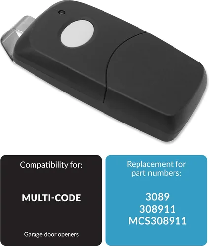 Miniatura 4 de Reemplazo remoto de puerta de garaje para Linear Multi-Code 3089 308911 MCS308911 (negro)