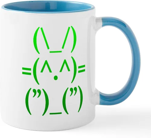 Miniatura 120 de CafePress Ascii - Taza de café de cerámica, taza de té, 11 onzas