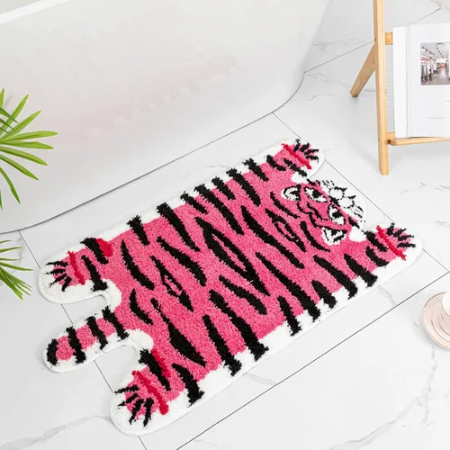 Miniatura 9 de Seek4comfortable Leopard Bath Mat for Bathroom, Soft Animal Print Bathroom Rugs, Non-Slip Cheetah Rug for Shower and Tub, Water Absorbent Funky
