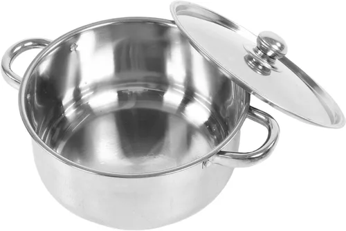 Miniatura 7 de Haofy Juego de utensilios de cocina de acero inoxidable de 6 piezas con sartén de 11.0 in y ollas de 18 a 10.2 in para inducción, gas, estufas